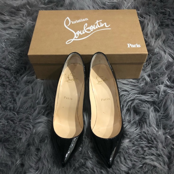 Christian Louboutin pigalles 100 Black Patent - Picture 8 of 8